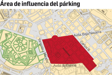 Área de influencia del parking de la calle Sangüesa