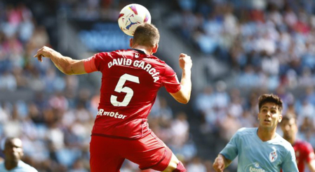 David García, en el partido contra el Celta