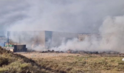 Vídeo del incendio en la planta de tratamiento de basura del Culebrete