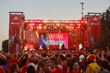 Fotos de la celebración del título de campeonas del mundo de la selección española de fútbol