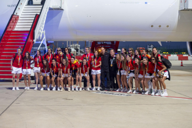 Fotos de la celebración del título de campeonas del mundo de la selección española de fútbol