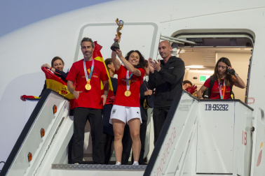 Fotos de la celebración del título de campeonas del mundo de la selección española de fútbol