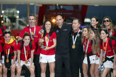 Fotos de la celebración del título de campeonas del mundo de la selección española de fútbol