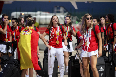 Fotos de la celebración del título de campeonas del mundo de la selección española de fútbol