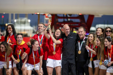 Fotos de la celebración del título de campeonas del mundo de la selección española de fútbol