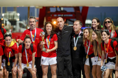 Fotos de la celebración del título de campeonas del mundo de la selección española de fútbol
