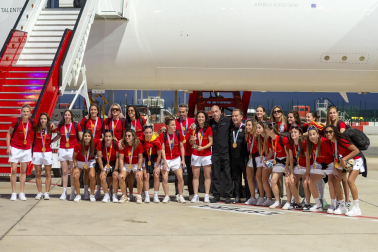 Fotos de la celebración del título de campeonas del mundo de la selección española de fútbol