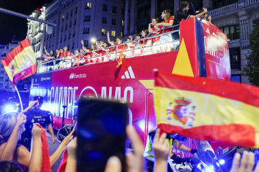 Fotos de la celebración del título de campeonas del mundo de la selección española de fútbol
