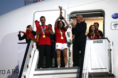 Fotos de la celebración del título de campeonas del mundo de la selección española de fútbol