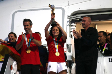 Fotos de la celebración del título de campeonas del mundo de la selección española de fútbol
