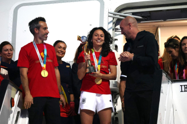 Fotos de la celebración del título de campeonas del mundo de la selección española de fútbol