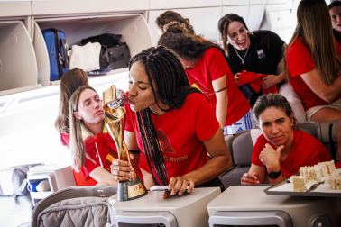 Fotos de la celebración del título de campeonas del mundo de la selección española de fútbol