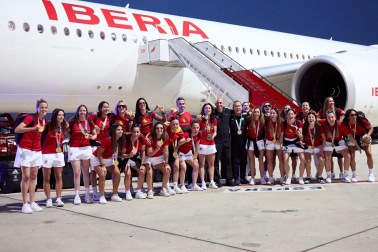 Fotos de la celebración del título de campeonas del mundo de la selección española de fútbol