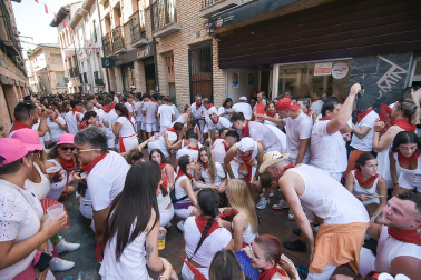 Fotos del cohete de fiestas de Marcilla./