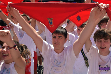 Fotos del cohete de fiestas de Marcilla./