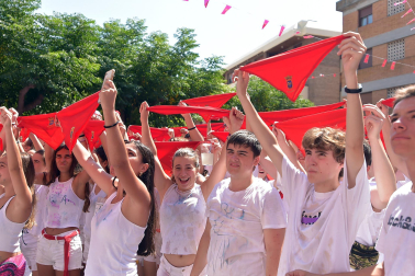 Fotos del cohete de fiestas de Marcilla./