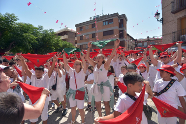 Fotos del cohete de fiestas de Marcilla./