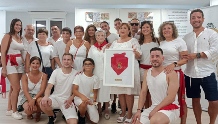 Fotos del cohete de fiestas de Marcilla./