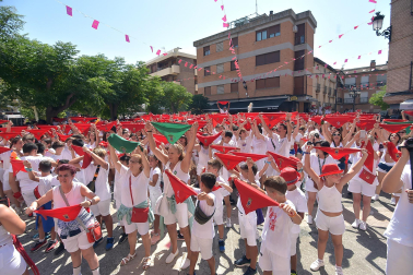 Fotos del cohete de fiestas de Marcilla./