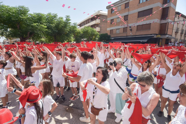 Fotos del cohete de fiestas de Marcilla./