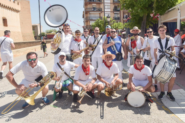 Fotos del cohete de fiestas de Marcilla./