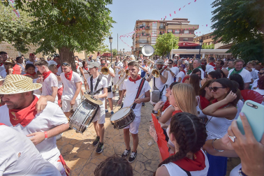 Fotos del cohete de fiestas de Marcilla./