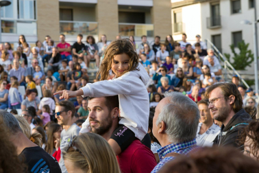 Espectáculos del Festival de Circo de Navarra en la plaza de los Fueros de Tudela.