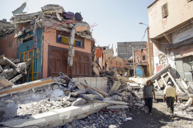 Fotos de los daños causados por el terremoto de magnitud 7 registrado este viernes por la noche en Marruecos. /