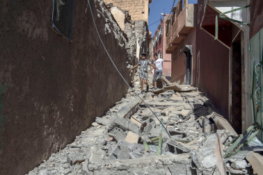 Imagen de los daños causados por el terremoto de magnitud 7 registrado este viernes por la noche en Marruecos.