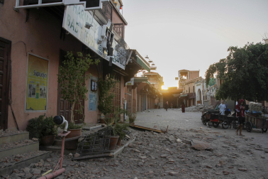 Imagen de los daños causados por el terremoto de magnitud 7 registrado este viernes por la noche en Marruecos.