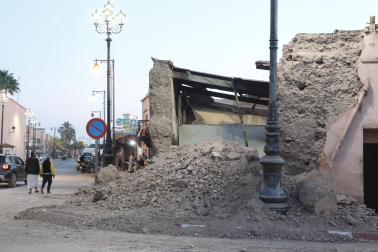 Imagen de los daños causados por el terremoto de magnitud 7 registrado este viernes por la noche en Marruecos.