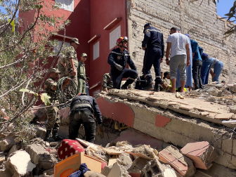 Daños causados por el terremoto de magnitud 7 registrado este viernes por la noche en Marruecos.