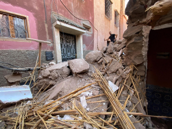 Daños causados por el terremoto de magnitud 7 registrado este viernes por la noche en Marruecos.