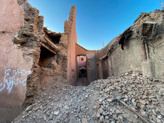 Daños causados por el terremoto de magnitud 7 registrado este viernes por la noche en Marruecos.