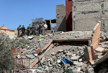 Daños causados por el terremoto de magnitud 7 registrado este viernes por la noche en Marruecos.