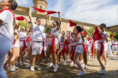 Imágenes del cohete de las fiestas de Fitero