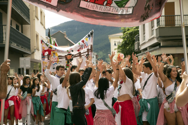 Lanzamiento del cohete de las fiestas 2023 en Alsasua