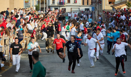 Vídeo con la cogida en el quinto encierro de las fiestas de Sangües