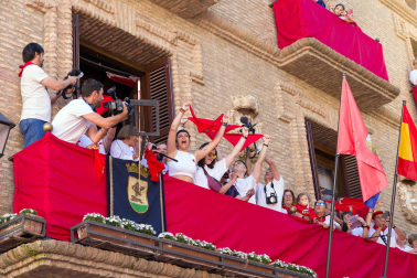 Fotos del cohete de las fiestas de Corella 2023./
