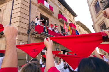 Fotos del cohete de las fiestas de Corella 2023./