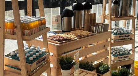 Detalle del corner de Weekup en El Sadar