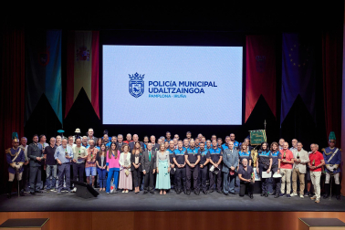 Fotos de los actos con motivo de la festividad de San Miguel, patrón de la Policía Municipal de Pamplona