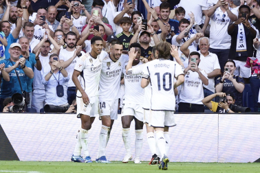 Jugadas del encuentro de la Jornada 9 de LaLiga EA Sports entre rojillos y merengues disputado en el Santiago Bernabéu