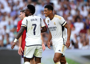 Jugadas del encuentro de la Jornada 9 de LaLiga EA Sports entre rojillos y merengues disputado en el Santiago Bernabéu