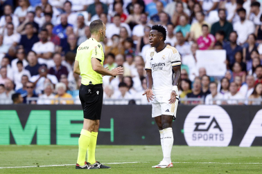 Jugadas del encuentro de la Jornada 9 de LaLiga EA Sports entre rojillos y merengues disputado en el Santiago Bernabéu