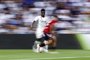 Jugadas del encuentro de la Jornada 9 de LaLiga EA Sports entre rojillos y merengues disputado en el Santiago Bernabéu