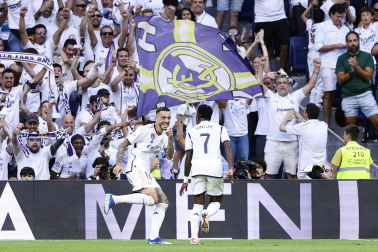 Jugadas del encuentro de la Jornada 9 de LaLiga EA Sports entre rojillos y merengues disputado en el Santiago Bernabéu