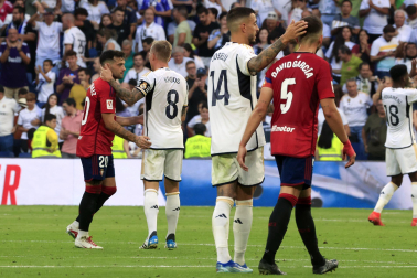 Jugadas del encuentro de la Jornada 9 de LaLiga EA Sports entre rojillos y merengues disputado en el Santiago Bernabéu