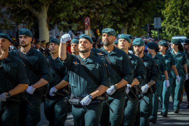 Celebración en Pamplona de la festividad de la patrona de la Guardia Civil.