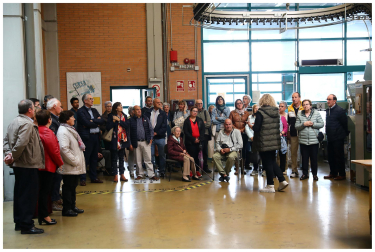 Visita a Diario de Navarra de los suscriptores más antiguos./